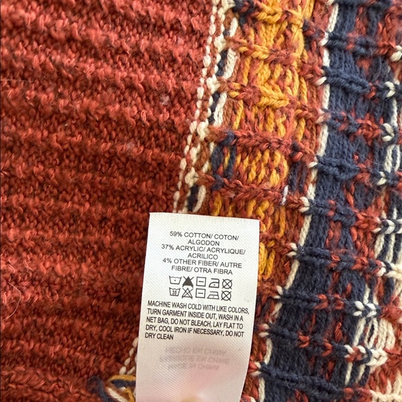 Lucky Brand Rust Geometric Cardigan - Picture 10 of 11